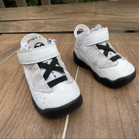 Nike Air Jordan 6 Rings TD Shoes White Black 323420-107 Toddler Infant 5C - Picture 1 of 4